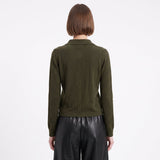 Cardigan Artlove Ginger col chemise kaki