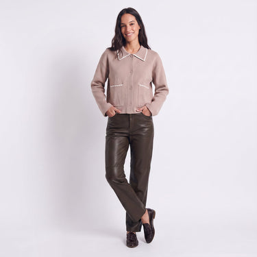 Cardigan Artlove Mirisse col claudine beige