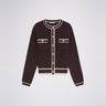 GILET FEMME CARDIGAN MARRON MARRON
