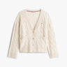 GILET FEMME SOFT WOOL CABLE ECRU ECRU