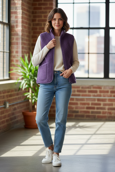 GILET MIXTE PEPITKO VIOLET