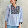 HAUT FEMME BRODERIE CIEL CIEL