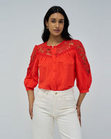 HAUT FEMME BIRMINGHAM ROUGE ROUGE