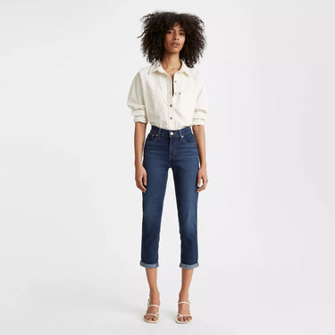 JEANS FEMME BOYFRIEND MID RISE DENIM DARK DENIM DARK