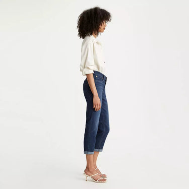 JEANS FEMME BOYFRIEND MID RISE DENIM DARK DENIM DARK