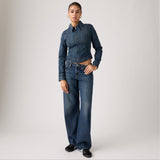 JEANS FEMME LOW LOOSE DENIM DENIM
