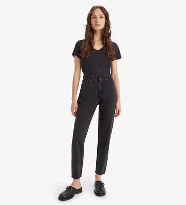 JEANS FEMME MOM 80S NOIR DELAVE NOIR DELAVE
