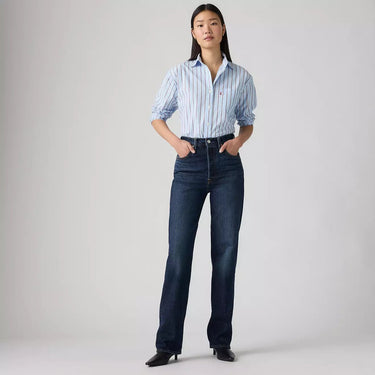 JEANS FEMME RIBCAGE FUL LENGHT DENIM DARK DENIM DARK