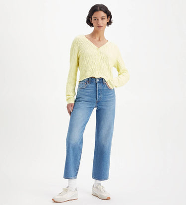 JEANS FEMME RIBCAGE STRAIGHT ANKLE DENIM DENIM