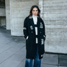 MANTEAU FEMME MILLIE INTARSIA NOIR NOIR