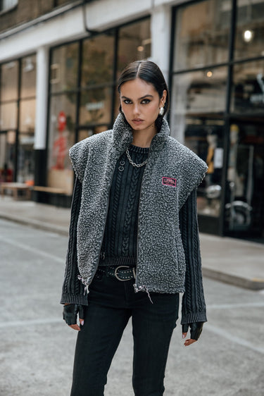 MANTEAU FEMME VIANCA SHERPA CARBONE CARBONE