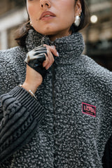 MANTEAU FEMME VIANCA SHERPA CARBONE CARBONE