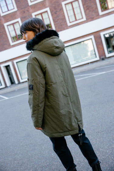 MANTEAU FEMME VIRA FUR BURNT OLIVE BURNT OLIVE