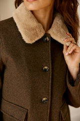 MANTEAU FEMME NATTIE MARRON MARRON
