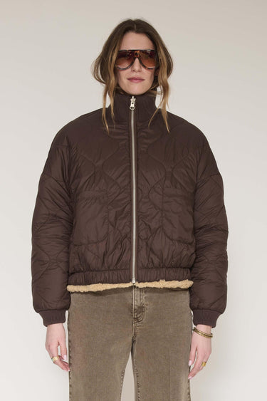 Blouson MKT Studio Mahau réversible sherpa beige – vue 3