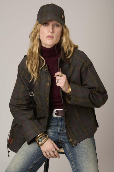 Veste MKT Studio Mariela coton ciré carreaux – vue 4