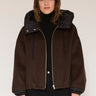 Veste MKT Studio Maury à capuche matelassée marron