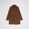 MANTEAU FEMME DRAP DE LAINE MARRON MARRON