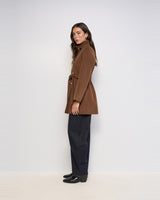 MANTEAU FEMME DRAP DE LAINE MARRON MARRON