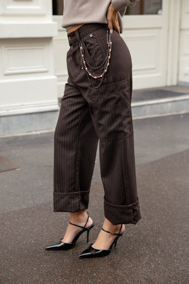 PANTALON FEMME CHARLY RISTRETTO MARRON MARRON