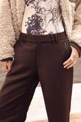 PANTALON FEMME NICKIE DUST MARRON MARRON