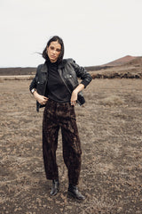 PANTALON FEMME ROSALIA CRAPS MARRON MARRON