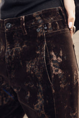 PANTALON FEMME ROSALIA CRAPS MARRON MARRON