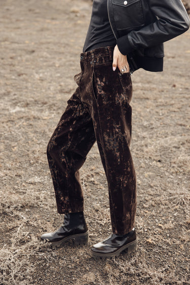 PANTALON FEMME ROSALIA CRAPS MARRON MARRON