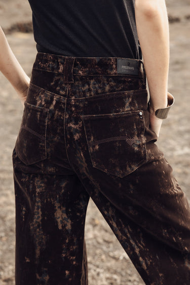 PANTALON FEMME ROSALIA CRAPS MARRON MARRON