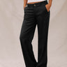 PANTALON FEMME AGATHA PLAIN LINEN NOIR NOIR