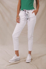 PANTALON FEMME CLAUDIA FELICITA BLANC BLANC