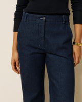 Pantalon Hartford Pandore denim large bleu indigo – vue 4