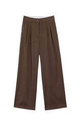 PANTALON FEMME PAOLINE MARRON/ECRU MARRON/ECRU
