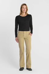 PANTALON FEMME FLAREVEL BEIGE BEIGE
