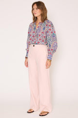Pantalon MKT Studio Palito droit taille haute rose poudré – vue 4