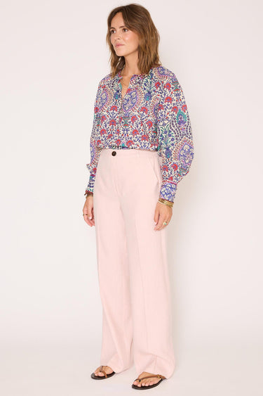 Pantalon MKT Studio Palito droit taille haute rose poudré – vue 4