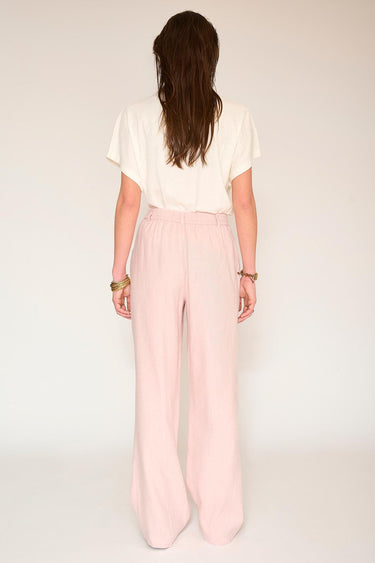 Pantalon MKT Studio Palito droit taille haute rose poudré – vue 6