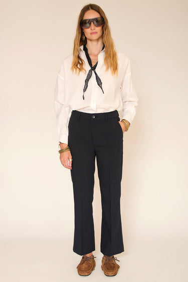 Pantalon MKT Studio Perino droit évasé bleu marine
