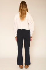 Pantalon MKT Studio Perino droit évasé bleu marine – vue 2