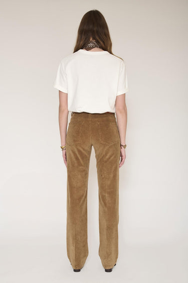 Pantalon MKT Studio The Mercury Velvet velours wide leg cacao – vue 2