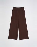 PANTALON FEMME HIGH RISE MARRON MARRON