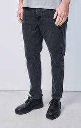 PANTALON HOMME 5 POCHES CARROT NOIR NOIR