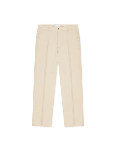 PANTALON HOMME HERRINGBONE ECRU ECRU