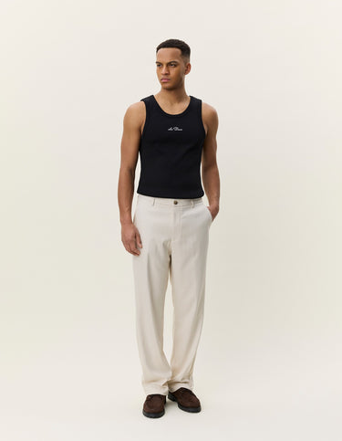 PANTALON HOMME HERRINGBONE ECRU ECRU