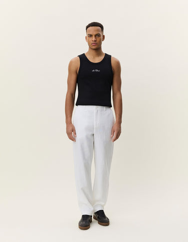 PANTALON HOMME LINEN COMFORT BLANC BLANC