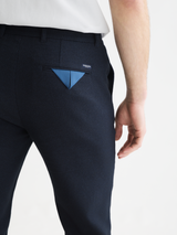 PANTALON HOMME STUART MINI YARN-DYED COTTON MARINE MARINE
