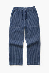PANTALON HOMME PINSTRIPE DENIM CHEF PANTS INDIGO INDIGO