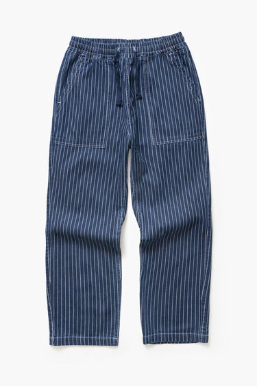 PANTALON HOMME PINSTRIPE DENIM CHEF PANTS INDIGO INDIGO