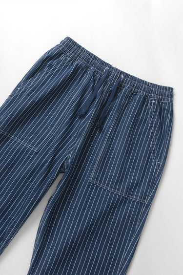 PANTALON HOMME PINSTRIPE DENIM CHEF PANTS INDIGO INDIGO
