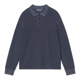 POLO HOMME WAFFLE RUGBY MARINE MARINE